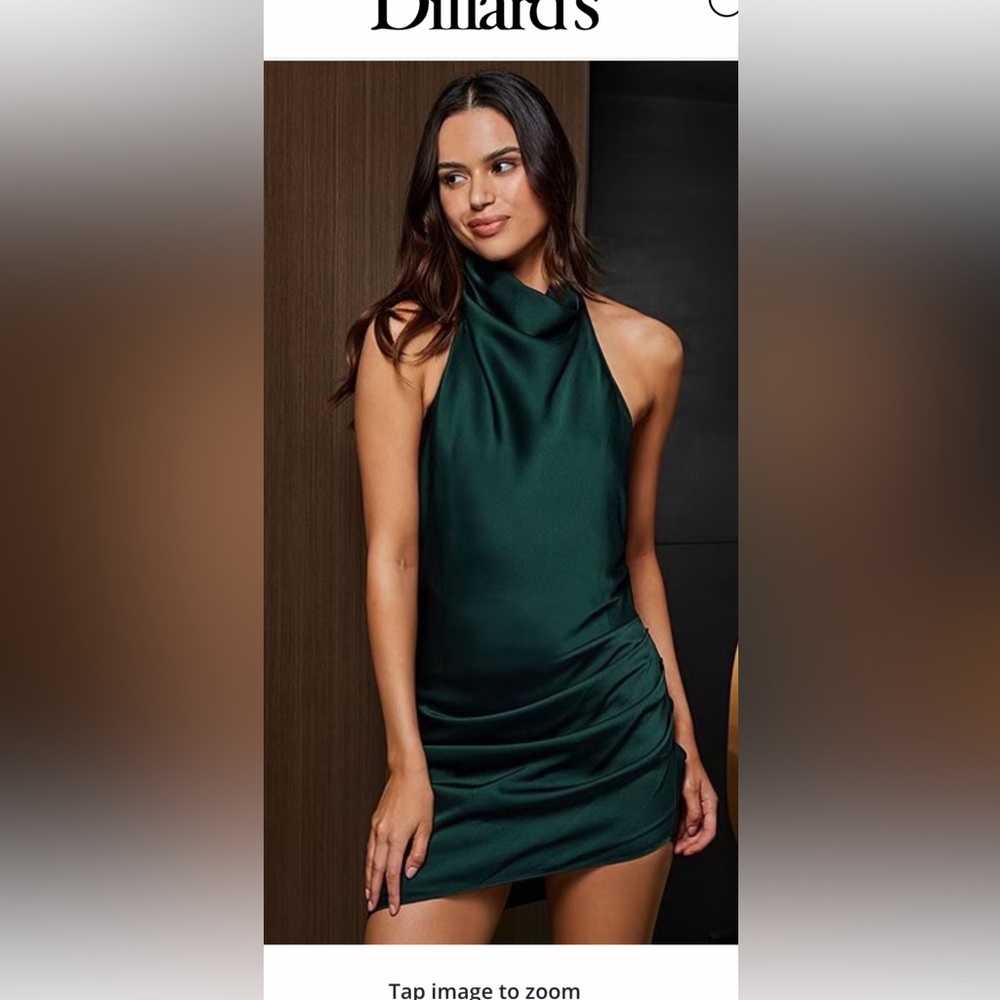 NWT Gianni Bini dress in satin hunter green